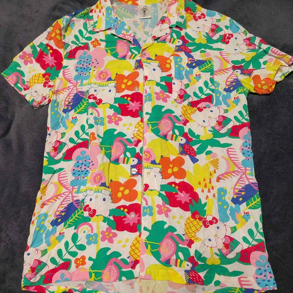 Sanrio Multicolor Casual Button Down Shirt